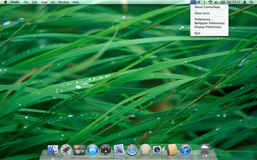 The Camouflage Menu is open in the menu bar